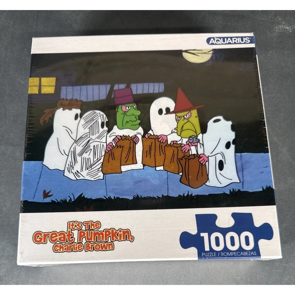 Peanuts Halloween Trick or Treat 1000 Piece Jigsaw‎ Puzzle Aquarius Snoopy NEW